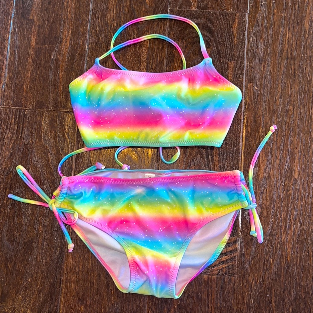 Rainbow ombré magical string bikini 10